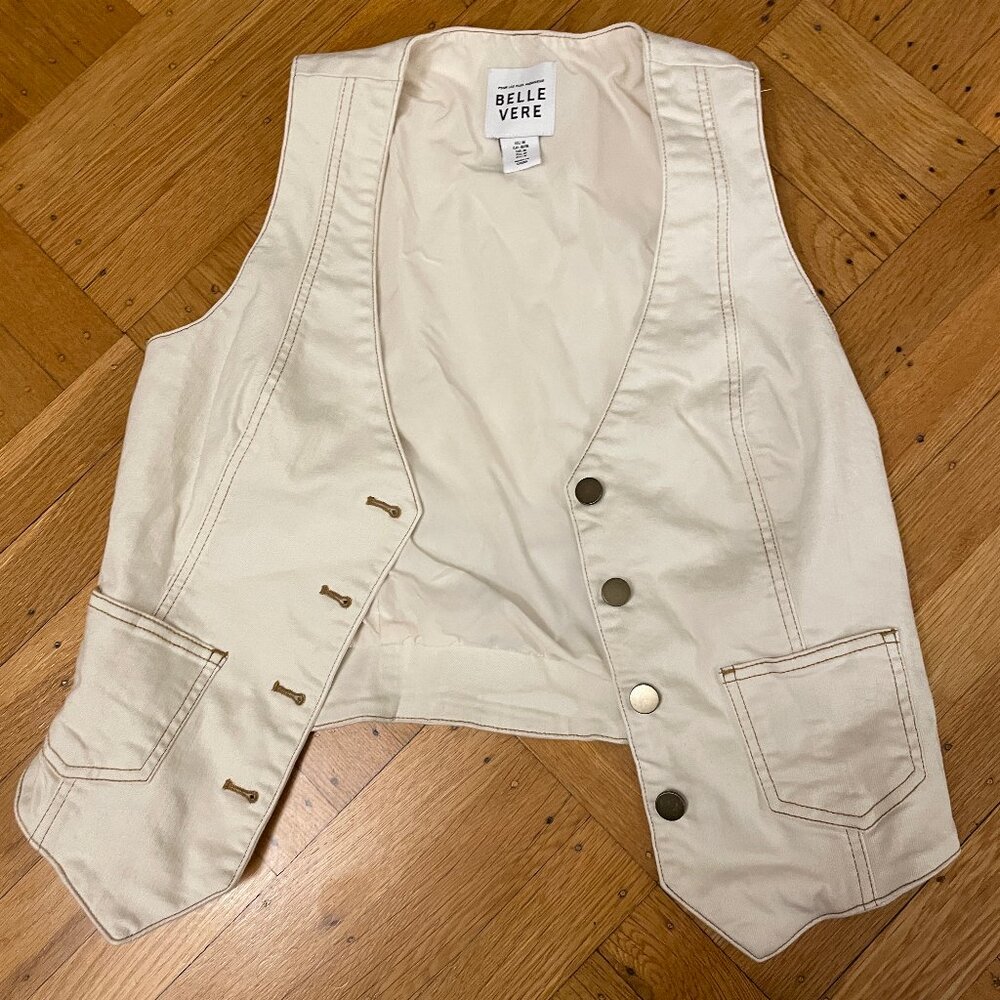 Anthropologie Cream Vest